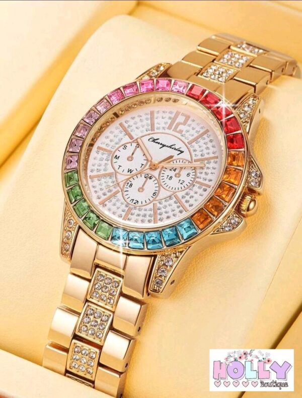 Reloj Multicolor estilo Cubana 💜💛 - Imagen 2