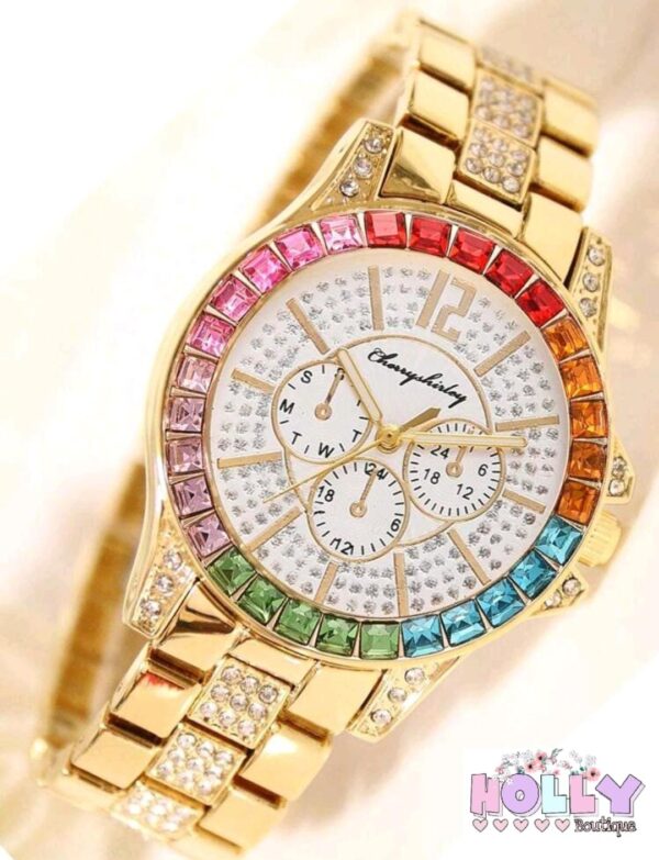 Reloj Multicolor estilo Cubana 💜💛
