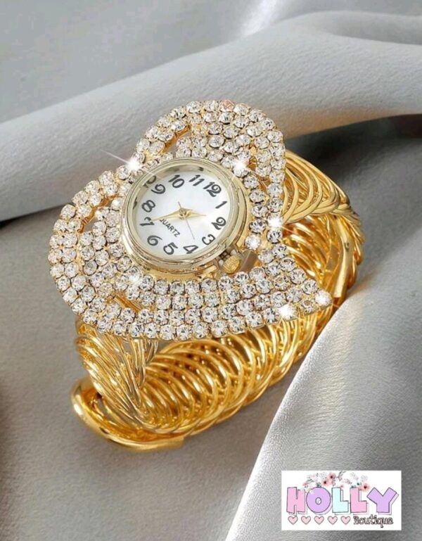 Reloj Brazalete Diseño Corazón 💖 - Imagen 2